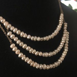 Tiered Pearl Statement Necklace